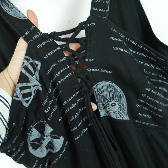 Verillas Shield Maiden Maxi Dress XL Black Renaissance Faire Cosplay Medieval - Picture 11 of 12